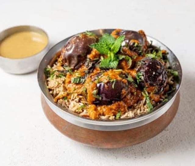 Guthi Vankaya Biryani.
