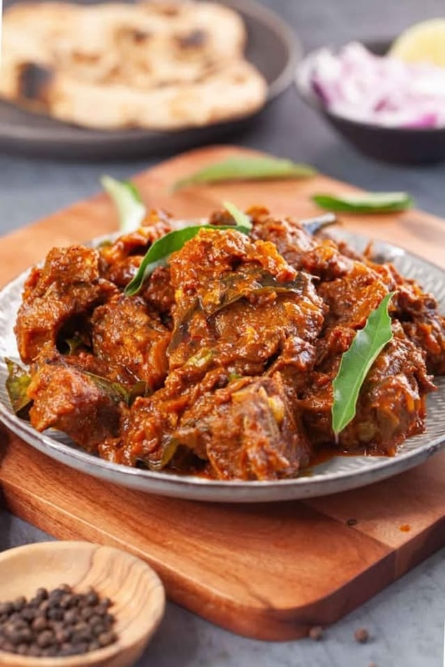 Mutton Pepper Fry (Bonein).