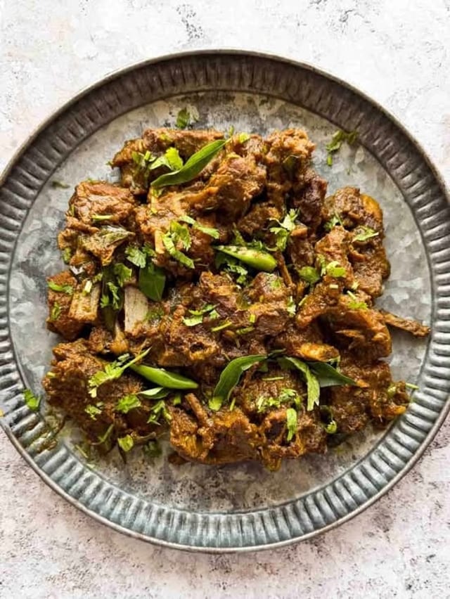 Mutton Ghee Roast (Bonein).