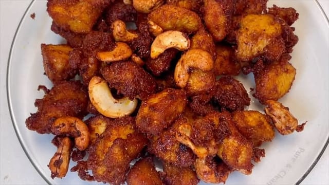 Kaju Chicken Pakora.