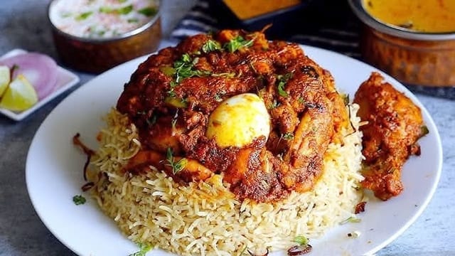 Chicken Fry Piece Biryani.