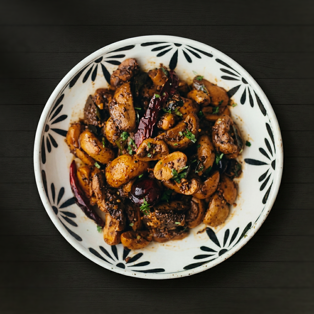 Mushroom Pepper Fry.