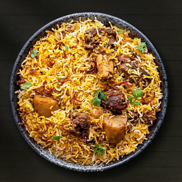 Ulavacharu Goat Biryani.