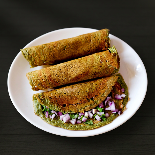 Onion Chilli Pesarattu.