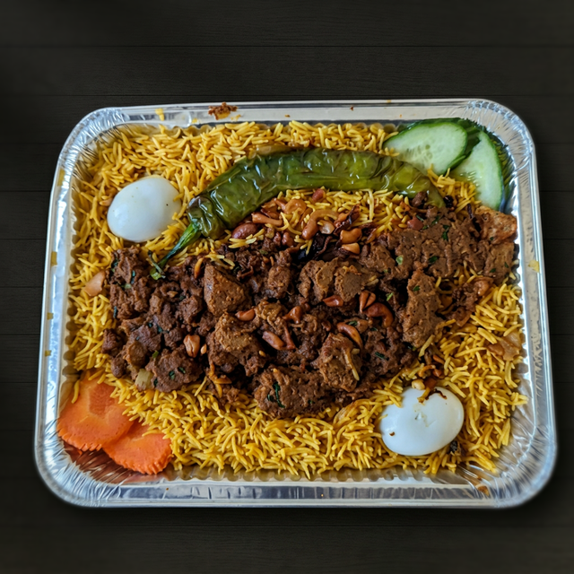 Mutton Ghee Roast Biryani.