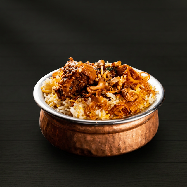 Mutton Dum Biryani.