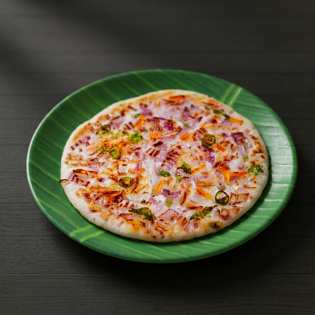 Onion Chilli Uthappam.