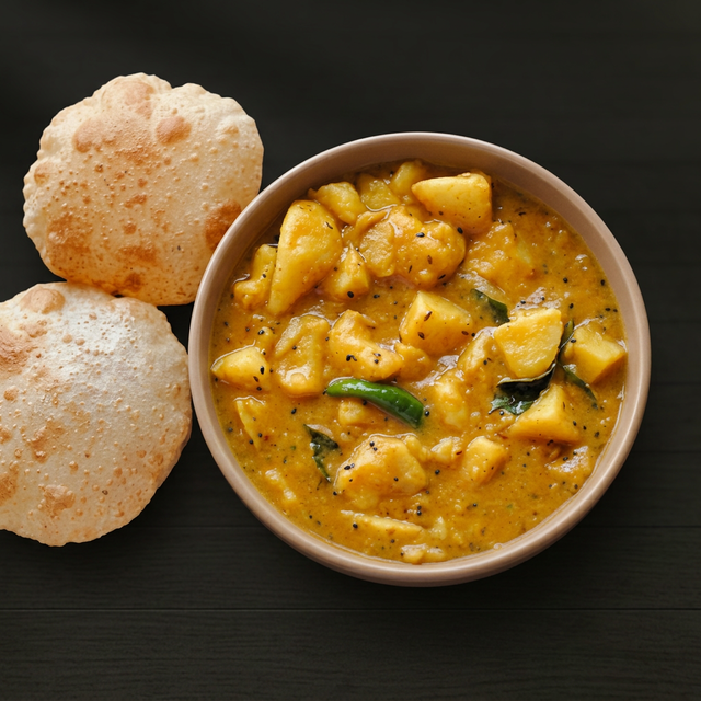 Poori with Potato Curry.